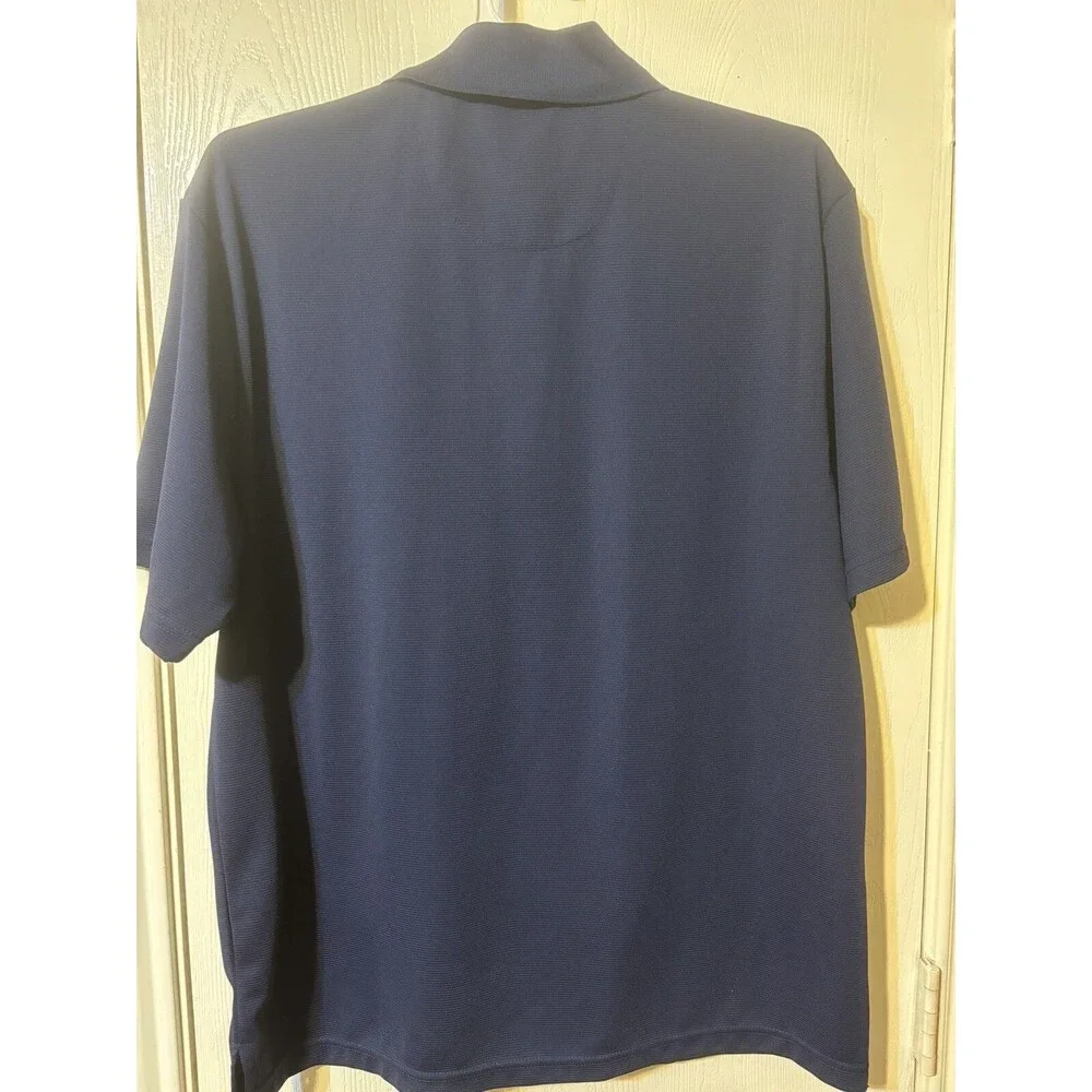 Ben Hogan Performance Polo Size L Golf Shirt Short Sleeve Blue Men's Zep Patch